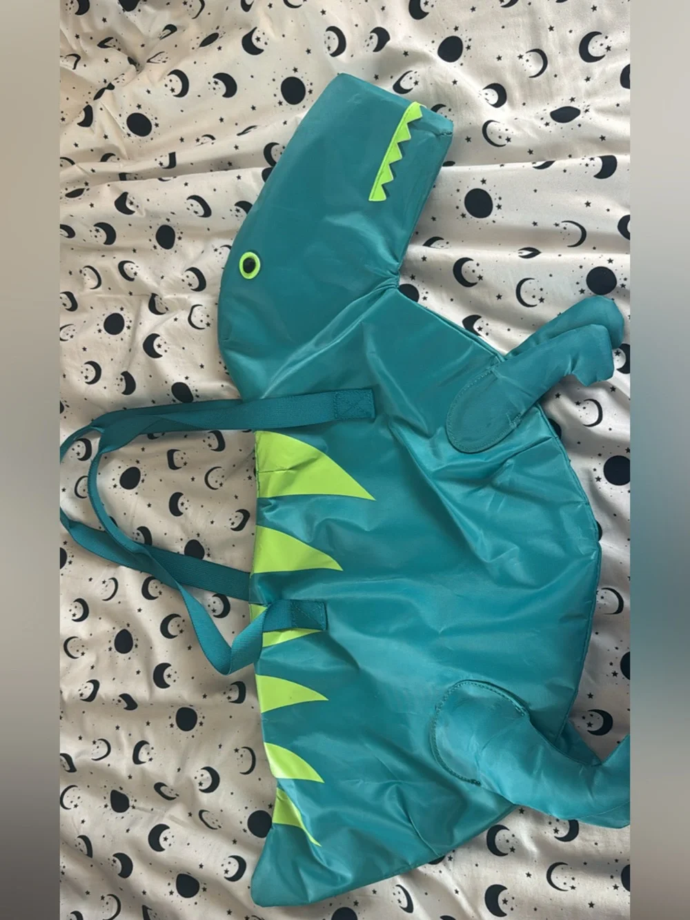 Kids Teal Dinosaur tote bag